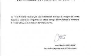 Ste-Suzanne: Le FN appelle à faire barrage à Maurice Gironcel