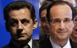 Sondage: L'écart entre Hollande et Sarkozy se réduit pour le second tour Sondage: L'écart entre Hollande et Sarkozy se réduit pour le second tour
