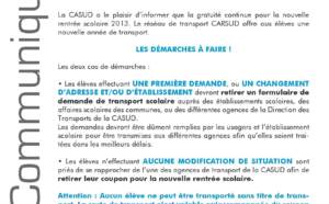 CASUD : Gratuité des transports scolaires renouvelée