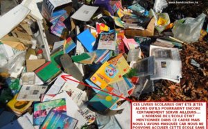Une école a-t-elle jeté dans la rue ses manuels scolaires ? Une école a-t-elle jeté dans la rue ses manuels scolaires ?