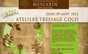 Atelier de fabrication d'objets en coco tressé jeudi 09 août 2012