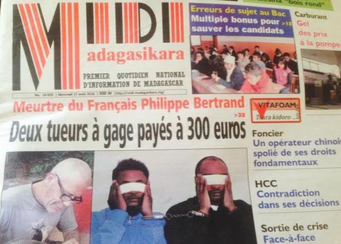 Meurtre d'un Français à Madagascar: Les hommes de main engagés par son épouse arrêtés