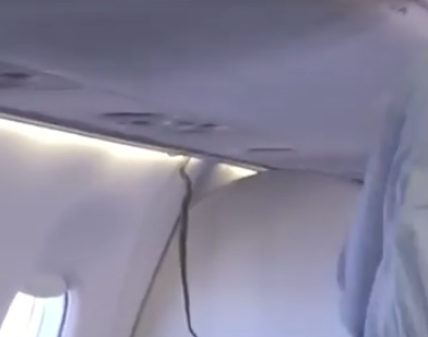 Brrrrrr... Un serpent se balade au plafond d'un avion !
