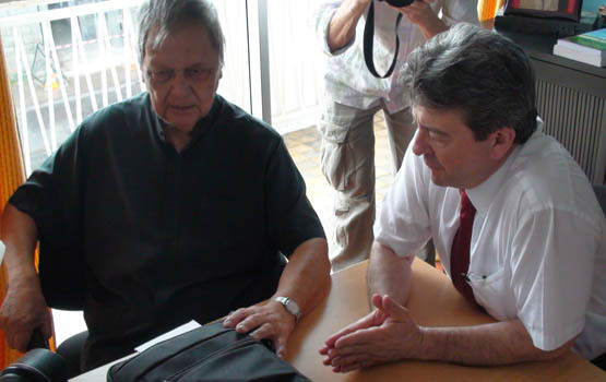 Rencontre entre les deux hommes de gauche le 18 avril 2011 au Port