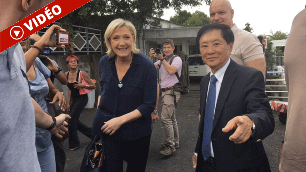 [Vidéo] Tampon: Marine Le Pen rencontre André Thien Ah Koon