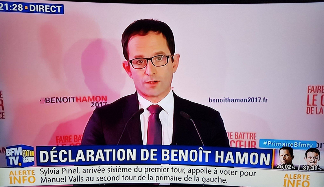 Benoit Hamon est arrivé en tête devant Manuel Valls