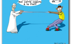 Les relations entre les catholiques français et Benoît XVI se tendent (dessin)