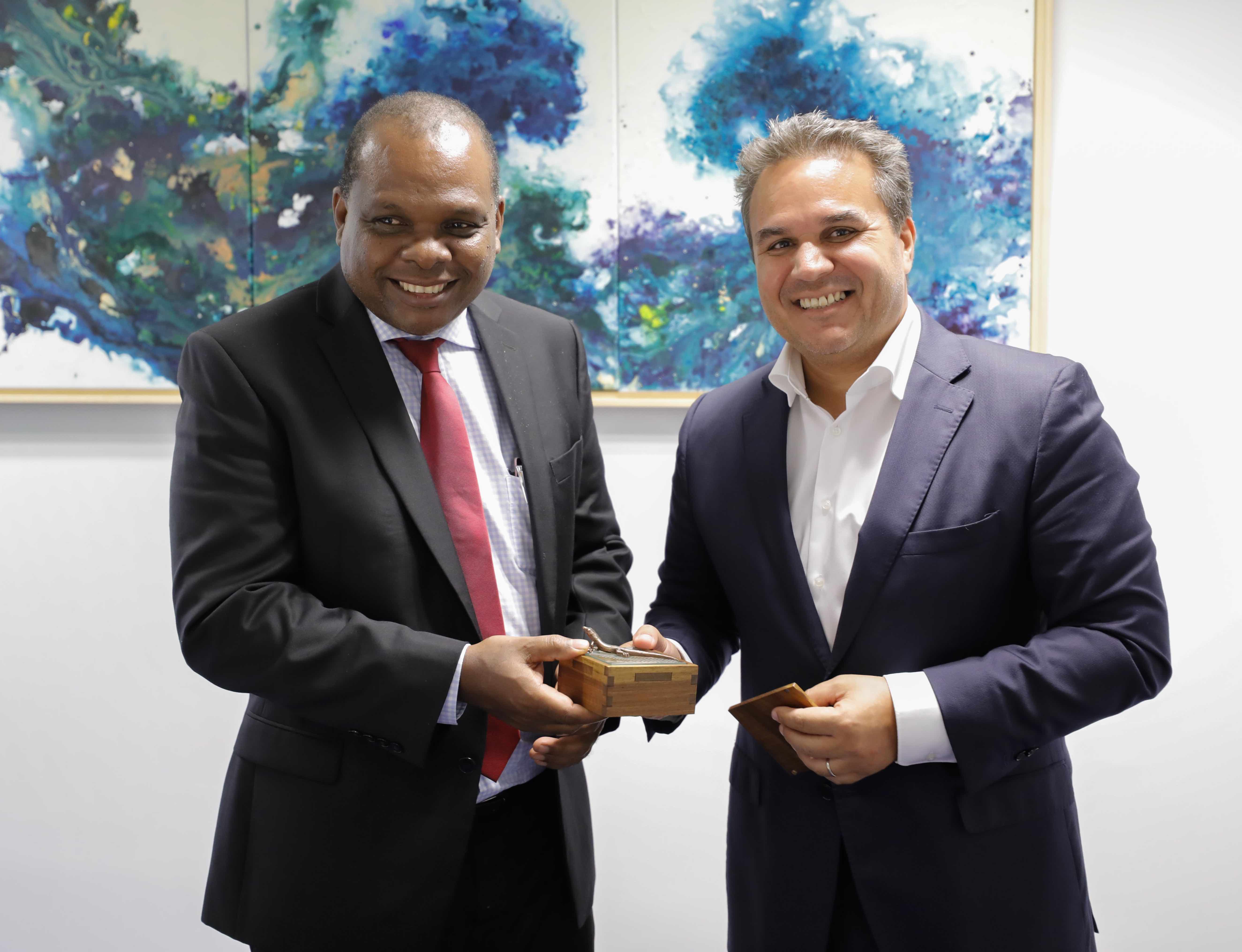 Didier Robert reçoit Didier Dogley, ministre de l'Environnement des Seychelles