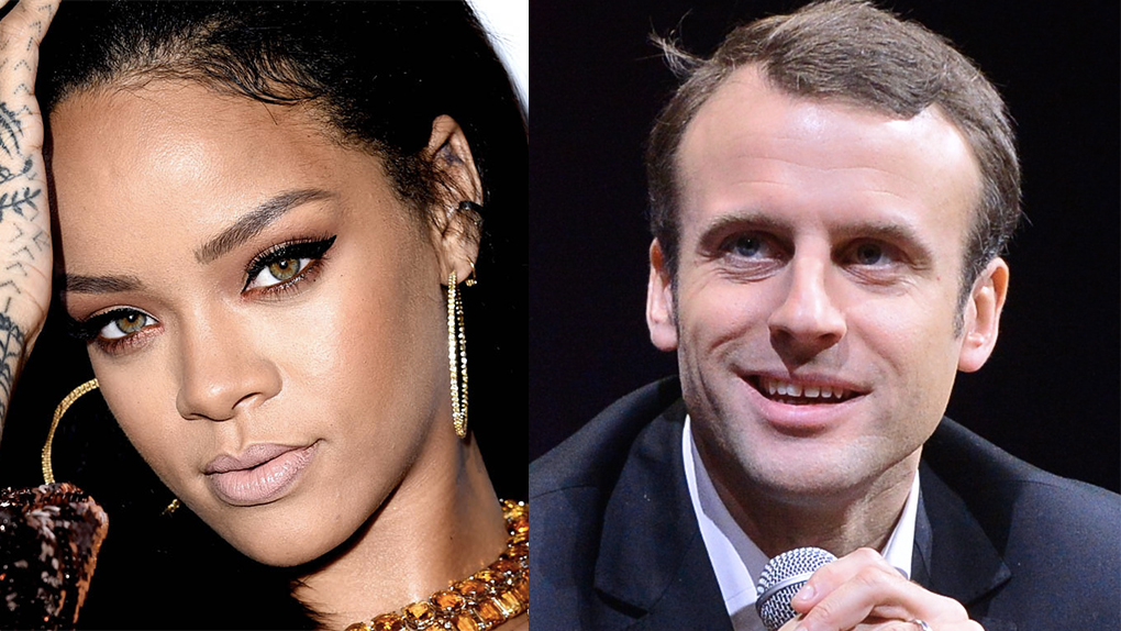 Emmanuel Macron reçoit Rihanna à l'Élysée