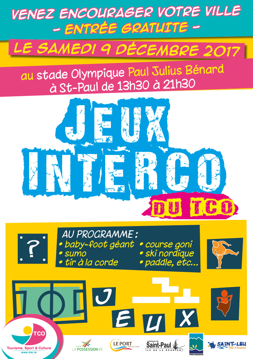 Le TCO vous invite aux premiers Jeux Interco de l’île ce samedi 9 décembre !
