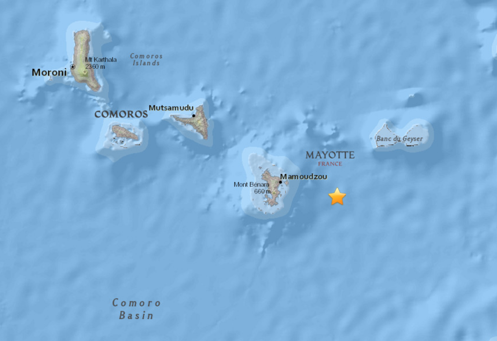 Nouveau séisme de 4,6 la nuit dernière à Mayotte, déploiement prochain d'une équipe d'experts