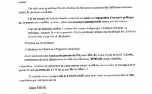 Lettre ouverte à M. le Maire et responsable du PS à St-Denis
