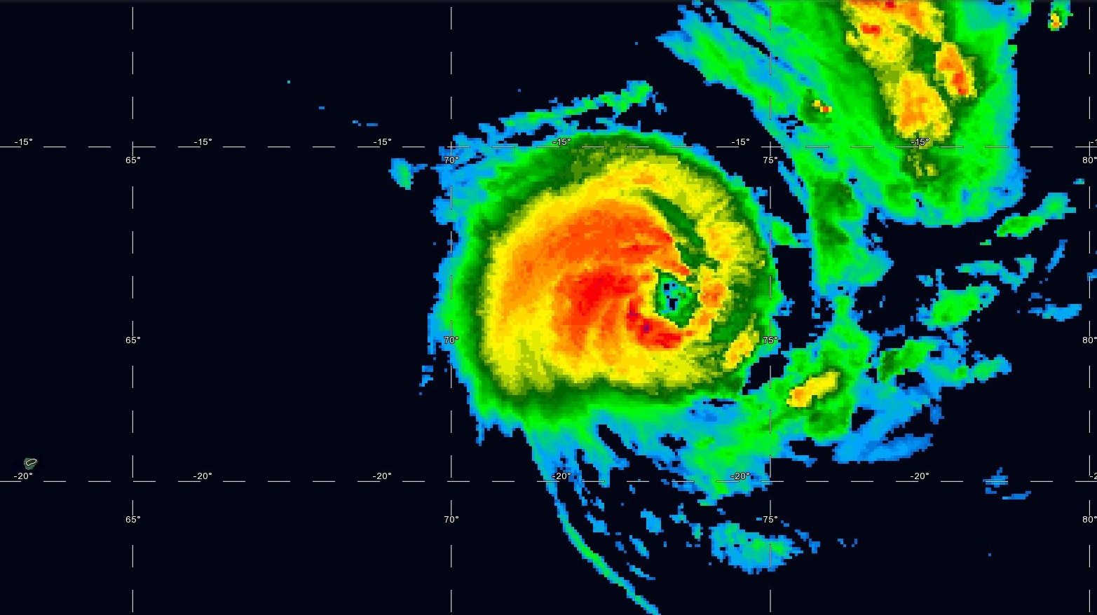 Le cyclone tropical HALEH(17S) capturé ce matin à 05h.