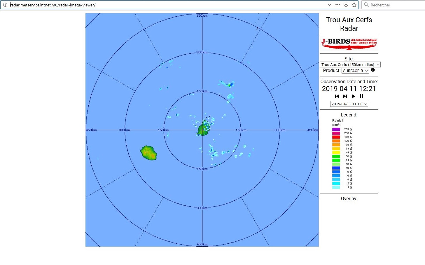 16h: MAURICE: les images du tout nouveau radar de Trou Aux Cerfs accessibles sur le site de MMS
