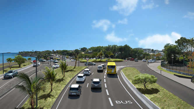 Prévisualisation de l'entrée Ouest (image : Région Réunion)