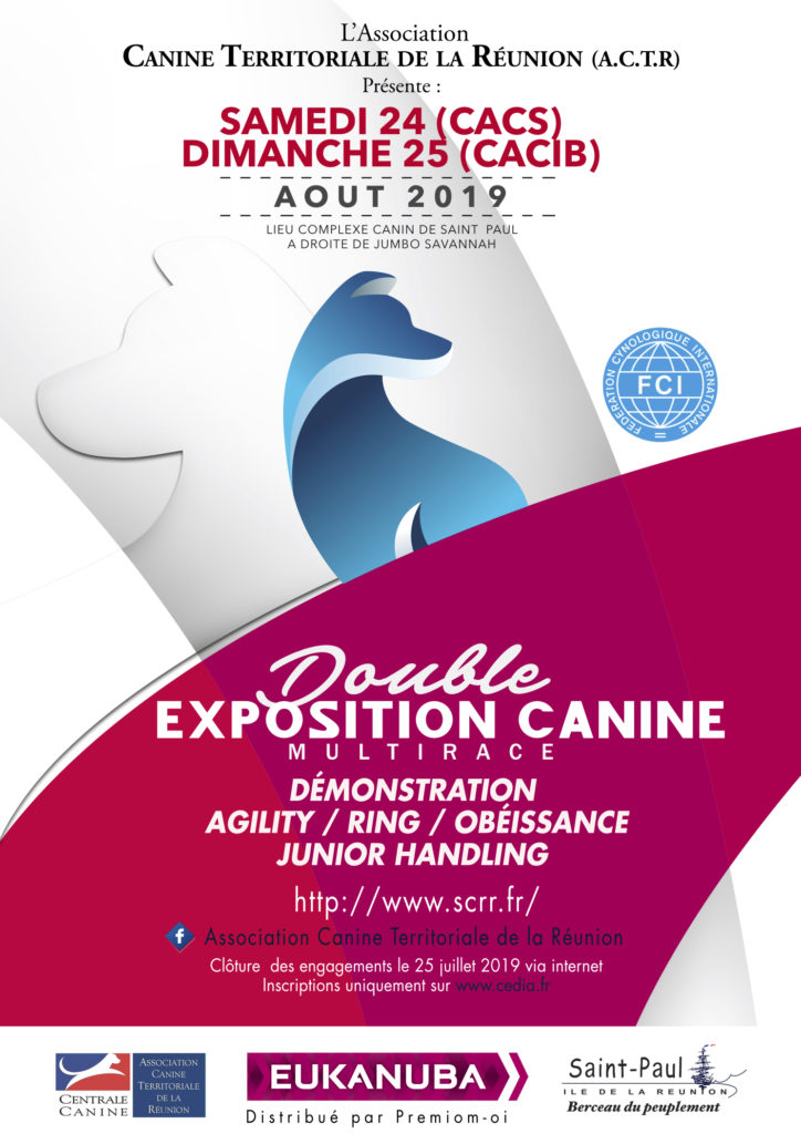 Une double exposition canine les 24 et 25 août à Saint-Paul !