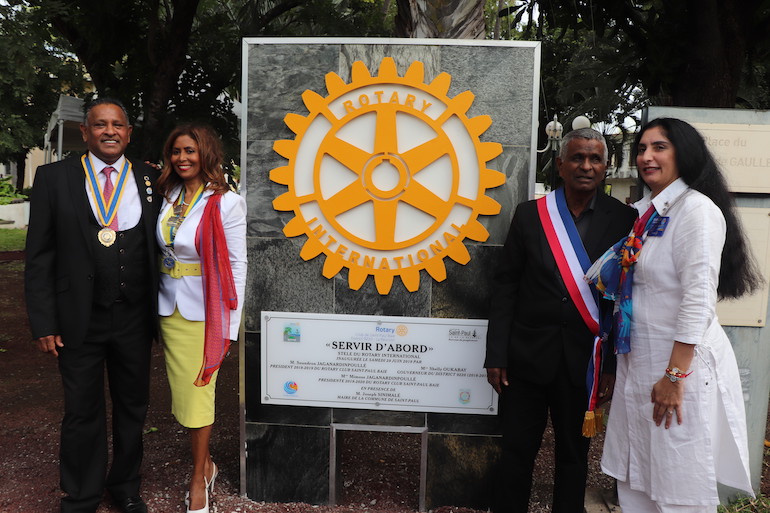 Une stèle du Rotary inaugurée à Saint-Paul