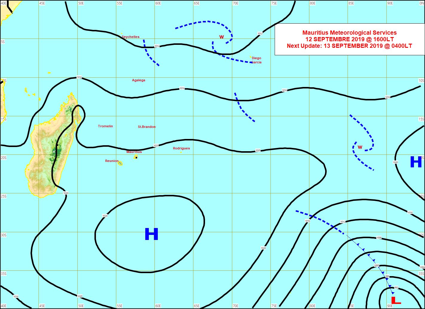 L'anticyclone(H) de 1027hpa commencera à se décaler vers l'Est à partir de samedi. MMS