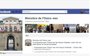 La page Facebook du ministère de l'Outremer...