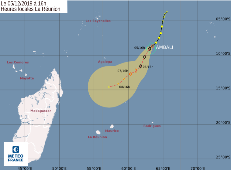 [Météo France] Ambali forte tempête tropicale et la dépression tropicale N2 toujours suivie au Nord de Mada