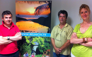 Christine Oberdorff et Guillaume Le Corre d'Ushuaïa TV seront épaulés par Christophe Divet (au centre)