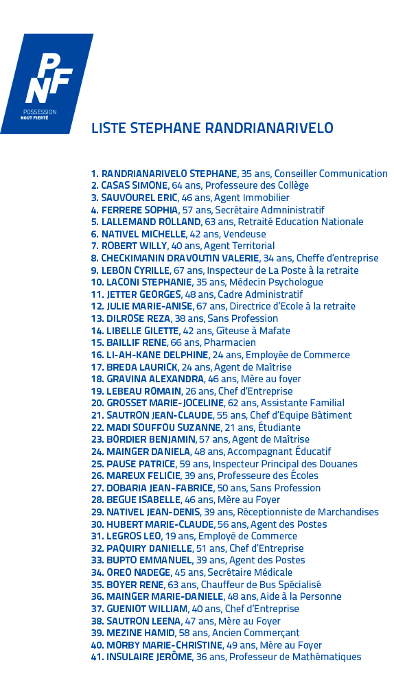 Municipales : Stéphane Randrianarivelo présente sa liste pour La Possession