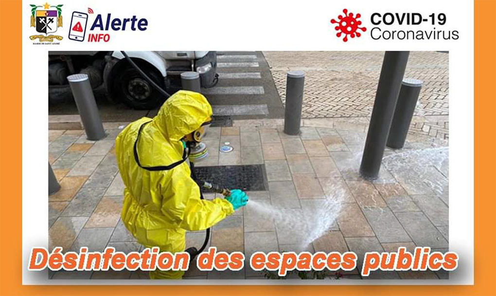 Coronavirus : Opération de désinfection des rues ce matin à St-André