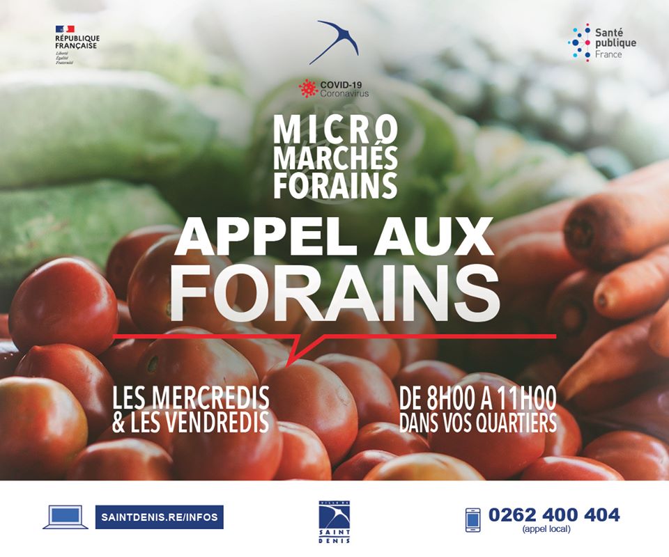 St-Denis: Les micro-marchés forains opérationnels indique la municipalité