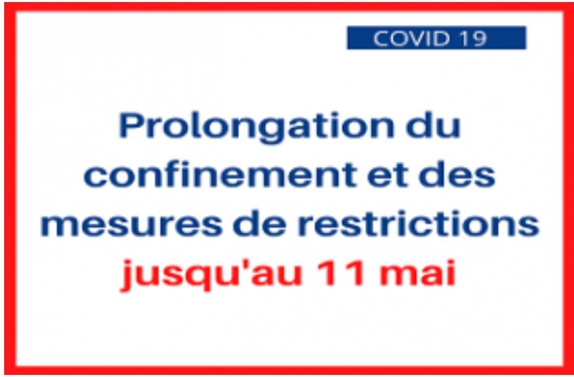 Covid-19: Le confinement toujours en vigueur jusqu'au 11 mai