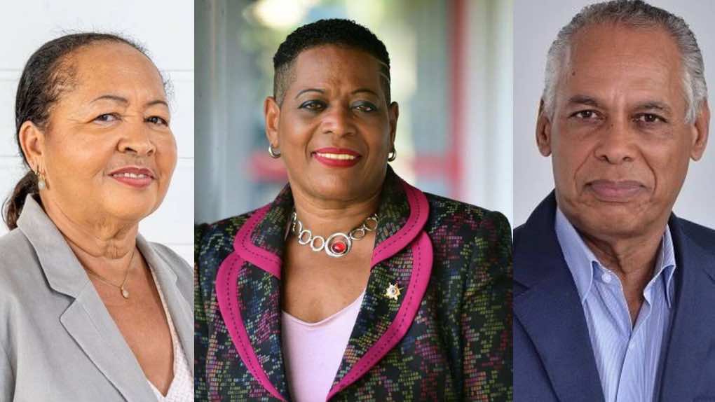 Hélène Vainqueur (députée de la 4ème circonscription de Guadeloupe), Victoire Jasmin (sénatrice) et Victorin Lurel (sénateur et ancien ministre des Outre-mer)