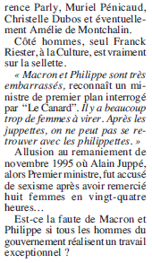 [Pierrot Dupuy] Le Canard enchaîné annonce le prochain départ d'Annick Girardin du gouvernement