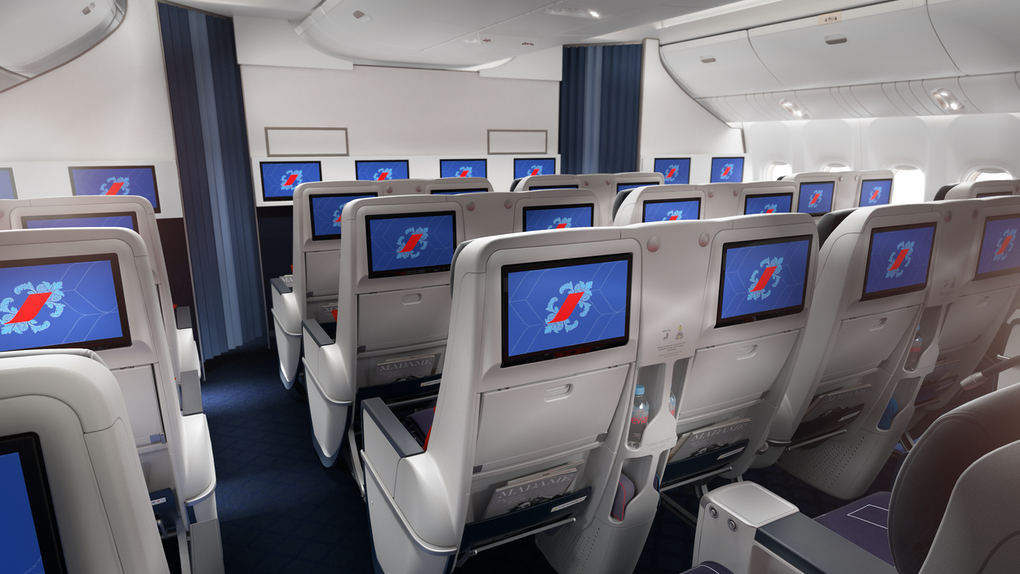 Les cabines du 777 d'Air France s'offrent un lifting pour les 75 ans de la compagnie