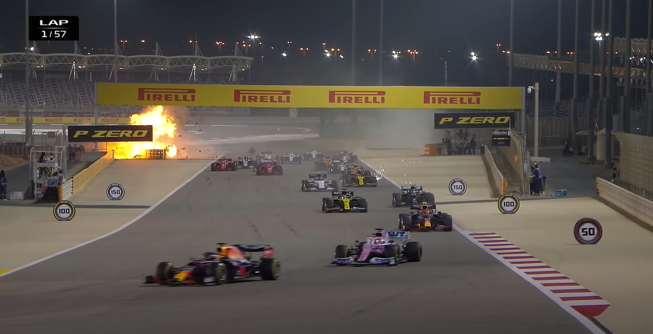 Vidéo - Le terrible accident de Romain Grosjean