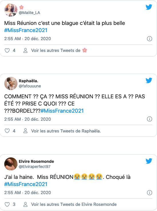 Miss France : Les réseaux sociaux s'enflamment contre l'injustice faite à Miss Réunion