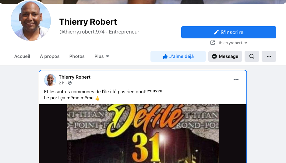Pierrot Dupuy - Appel à manifester ce soir au Port : Thierry Robert jette de l'huile sur le feu