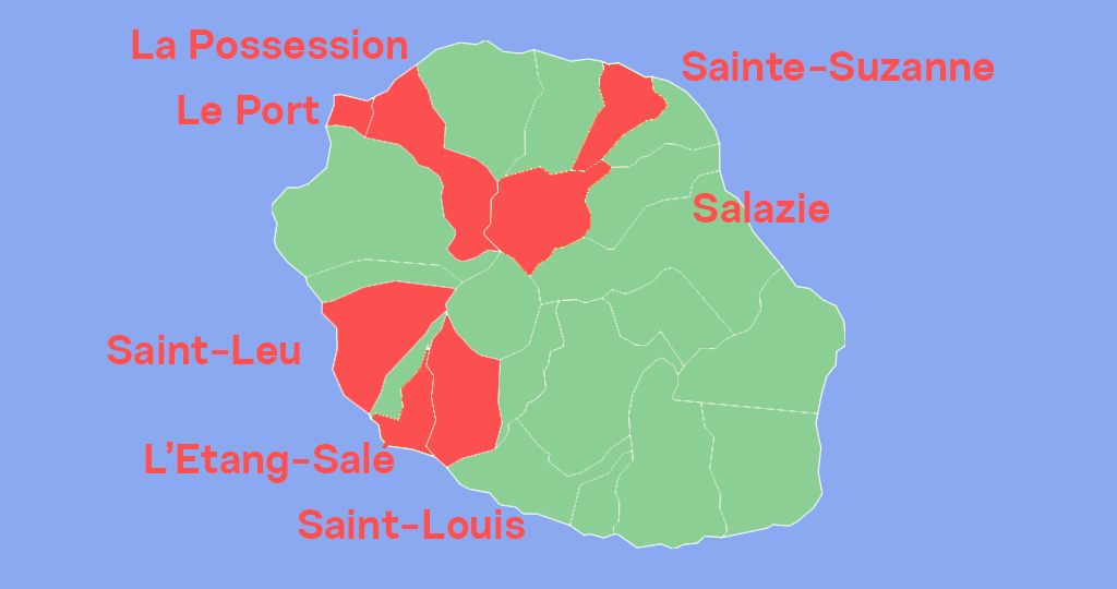 Couvre-feu à Ste-Suzanne, Salazie et L'Etang-Salé