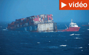La partie arrière d'un navire fait naufrage au large de l'Inde avec plus d'un millier de conteneurs à son bord