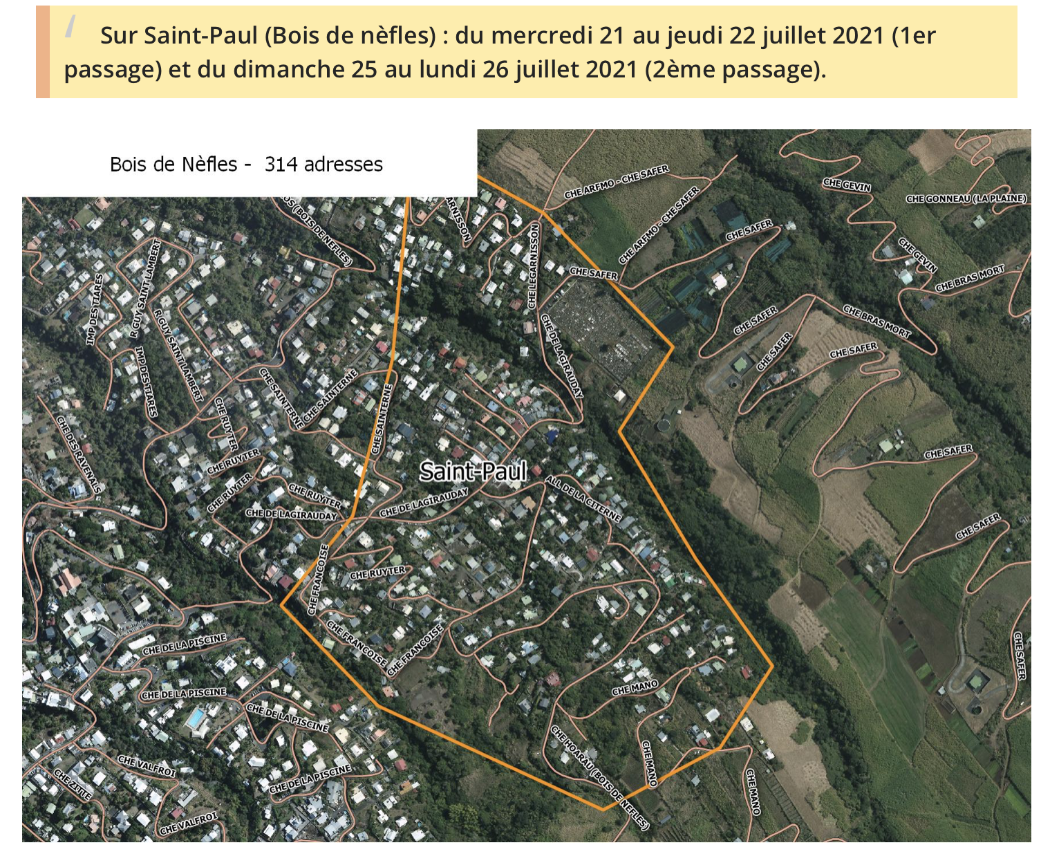 Dengue : Démoustications au Port (Parny, Manes, Satec) et à St-Paul (ville, Bois de nèfles, Hermitage)