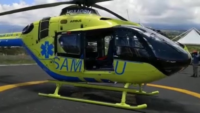 Le Tampon : Un scootériste évacué par hélicoptère après une collision avec une voiture