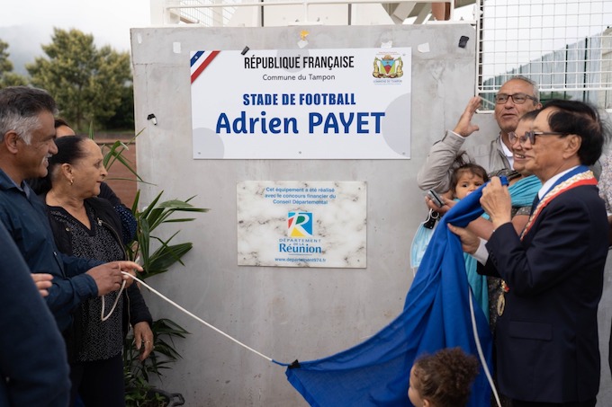 Inauguration des tribunes du Stade Adrien Payet à la Grande Ferme