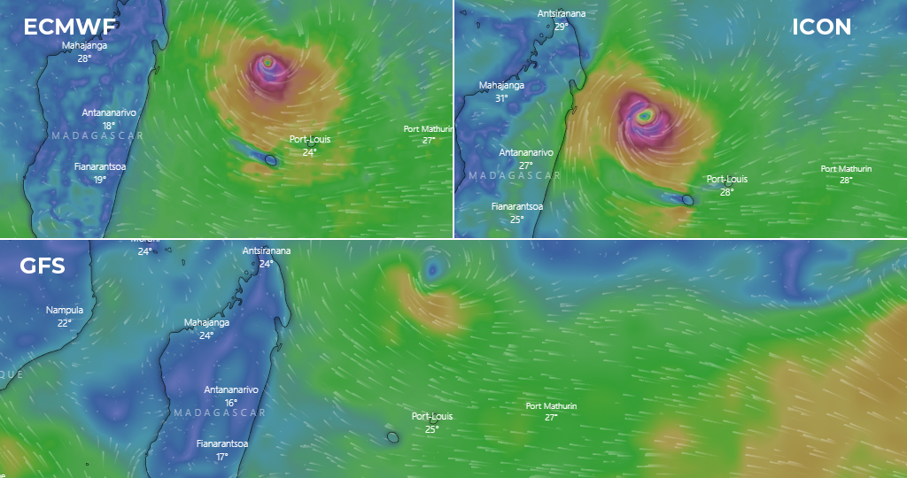 Risque de formation de trois tempêtes dont une ce week-end au Nord-Est de La Réunion