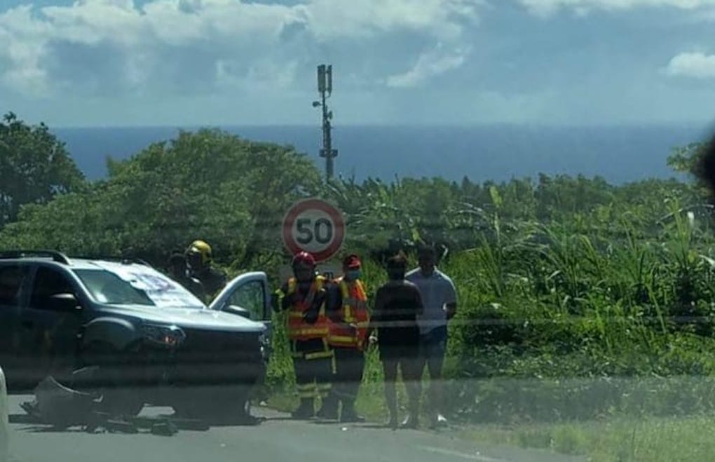 Accident à St-Benoit : Un motard en urgence absolue