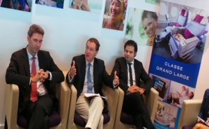 De gauche à droite : Pascal Gardin (directeur commercial Corsair); Pascal de Izaguirre (PDG de Corsair); Nicolas Lehoucq (Directeur régional océan Indien Corsair)