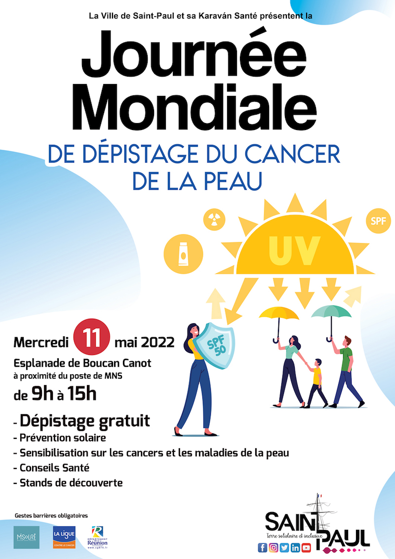 Une journée de sensibilisation et de dépistage du cancer de la peau ce mercredi 11 mai à Boucan Canot