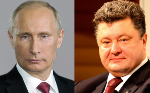 Ukraine : Petro Porochenko et Vladimir Poutine ont évoqué un éventuel cessez-le-feu