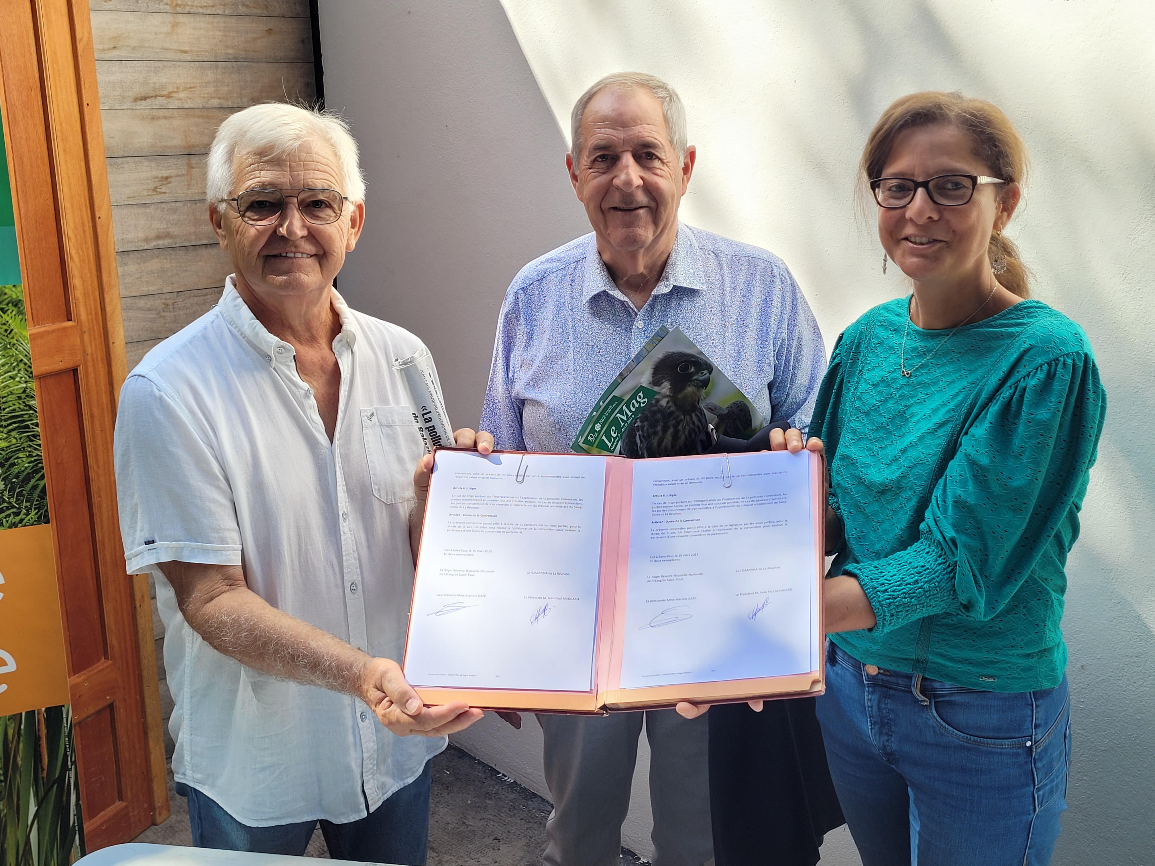 La Régie réserve naturelle nationale Etang de Saint-Paul et la Fédération départementale de pêche de La Réunion signent convention partenariale