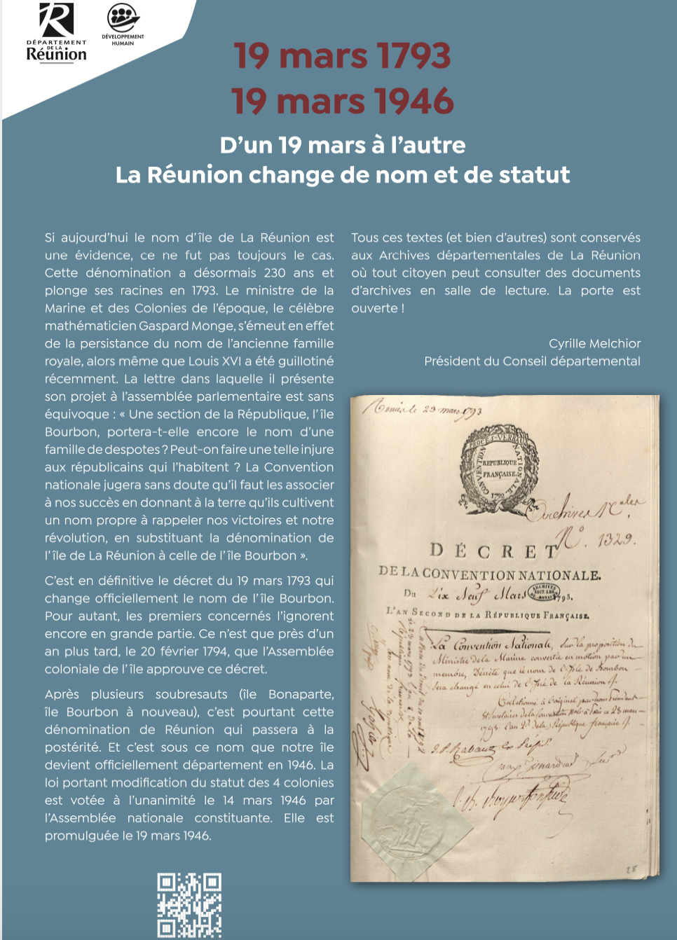 D’un 19 mars à l’autre, La Réunion change de nom et de statut 