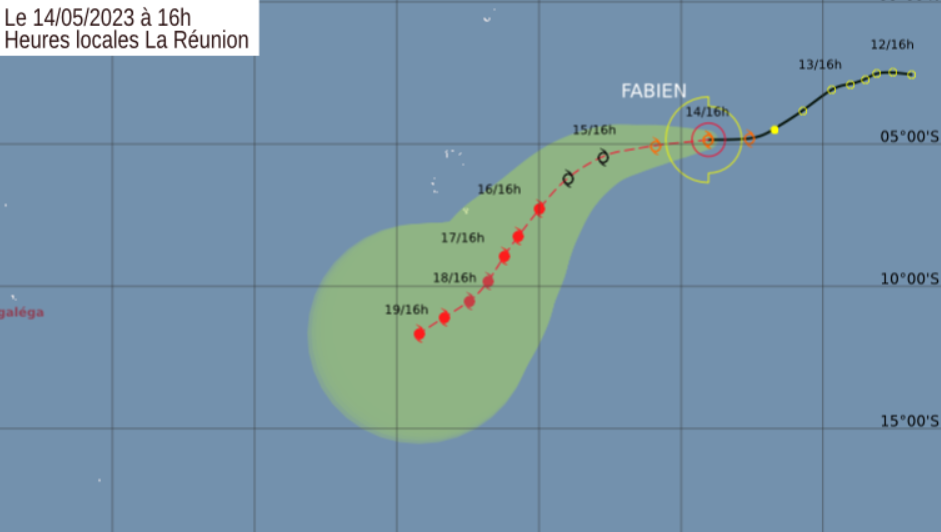 La tempête Fabien est à environ 3.000 km de La Réunion