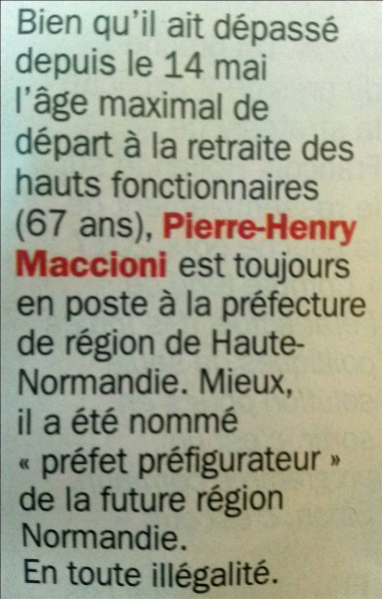 L'ancien préfet Pierre-Henri Maccioni serait-il pistonné par le gouvernement ?