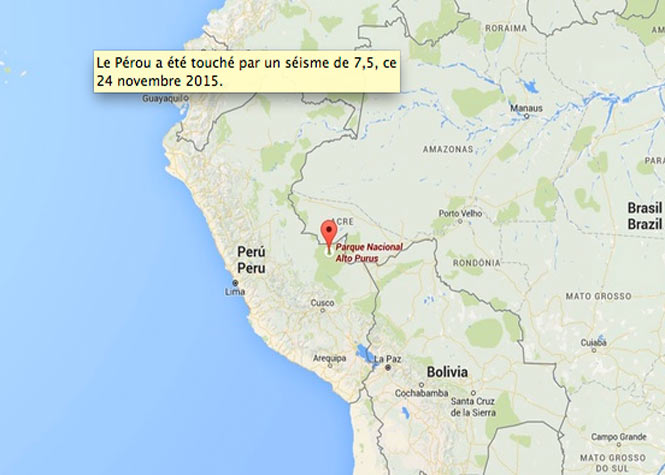 Pérou : La terre a tremblé, séisme de 7,5 de magnitude